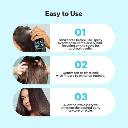 Sea Salt Spray for Hair Men & Women (8.5 Fl Oz), Sea Salt Spray for Men, Beach Wave & Volumizing Texturing Sprays to Add Volume & Texture